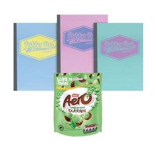 Pukka Pad Pastel A4 Refill Pad 400 Pages Pack of 3 + FOC Aero Bubbles