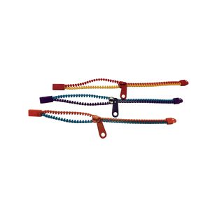 Zip Fidget Bracelet Assorted 200x8x8mm (Pack of 3) ZIP3