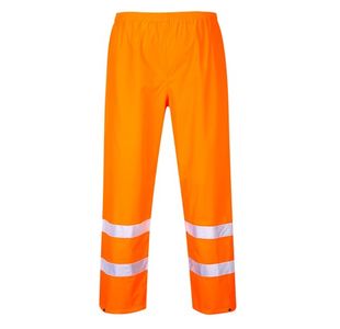 Portwest Hi Vis Rain Traffic Trousers XL Orange