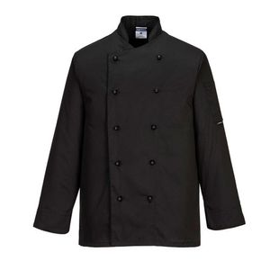 Portwest Somerset Chefs Jacket L/S XS Blk