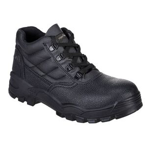 Portwest Steel Split Leather Mid Boot S1P SR 45 Blk