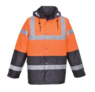 Portwest Hi Vis Contrast Winter Traffic Jacket M Orange