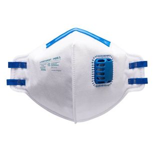 Portwest FFP2 Valved Fold Flat Respirator White (Pack of 20)