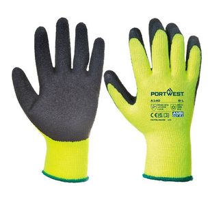 Portwest Thermal Grip Glove Latex 2XL Blk (Pack of 12)