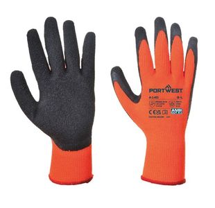 Portwest Thermal Grip Glove Latex M Orange/Blk (Pack of 12)