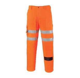 Portwest Hi Vis Rail Work Trousers M Orange