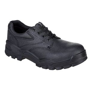 Portwest Steel Split Leather Low Shoe S1P SR 51 Blk