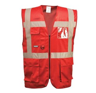 Portwest Iona Executive Vest L Red (Pack of 10)