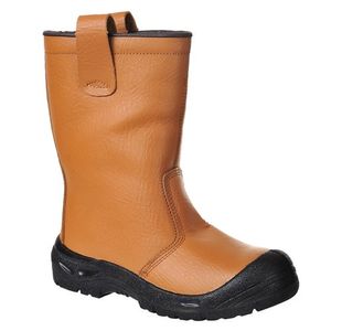 Portwest Steel Leather Rigger Boot S3 SR 39 Tan