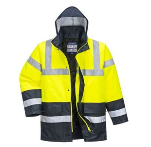 Portwest Hi Vis Contrast Winter Traffic Jacket XS Yellow
