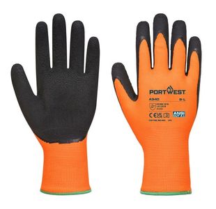 Portwest Hi Vis Grip Glove Latex L Orange/Blk (Pack of 12)