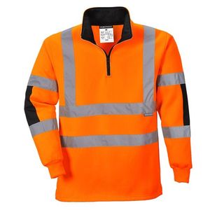 Portwest Xenon Hi Vis Rugby Shirt S Orange