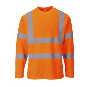 Portwest Hi Vis Cotton Comfort T-Shirt L/S 2XL Orange