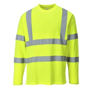 Portwest Hi Vis Cotton Comfort T-Shirt L/S 2XL Yellow