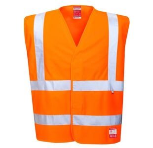 Portwest Hi Vis Anti Static Vest Flame Resistant S/M Orange (Pack of 10)