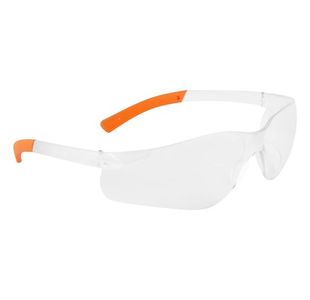 Portwest Pan View Spectacles Clear/Orange (Pack of 12)