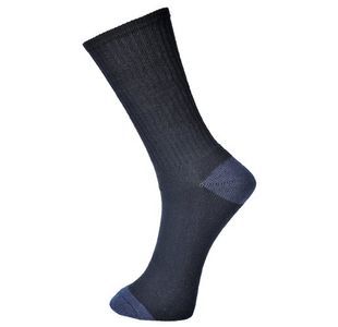 Portwest Classic Cotton Sock 39-43 Blk (Pack of 6)