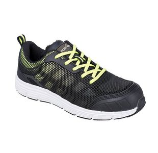 Portwest Steel Textile Trainer S1P FO SR 38 Blk/Green