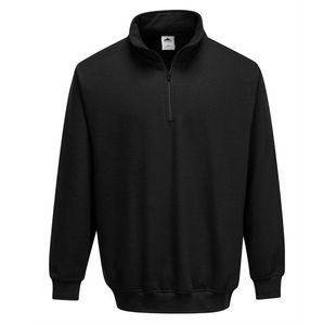 Portwest Sorrento Zip Neck Sweatshirt M Blk