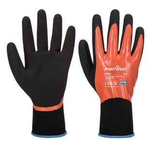 Portwest Dermi Pro Glove S Orange/Blk (Pack of 12)