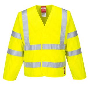 Portwest Hi Vis Anti Static Jacket Flame Resistant XX/3X Yellow