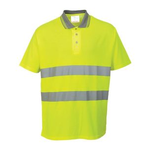 Portwest Hi Vis Cotton Comfort Polo Shirt S/S 4XL Yellow