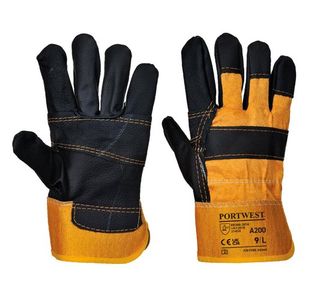 Portwest Furniture Hide Glove XL Yellow (Pack of 12)