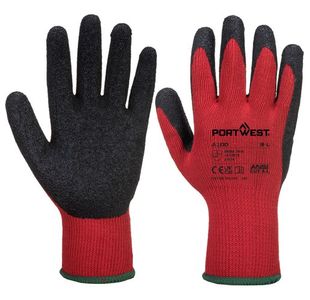 Portwest Grip Glove Latex M Red/Blk (Pack of 12)