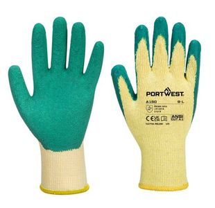 Portwest Classic Grip Glove Latex 2XL Green (Pack of 12)