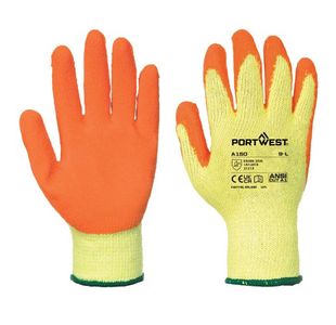 Portwest Classic Grip Glove Latex S Orange (Pack of 12)