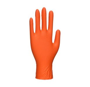 Portwest Orange HD Disposable Glove XL Orange (Pack of 100)