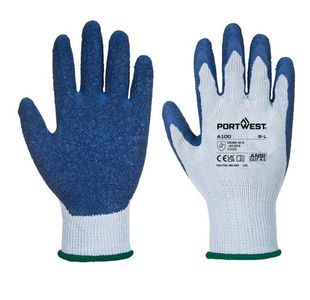 Portwest Grip Glove Latex 2XL Gry/Bl (Pack of 12)