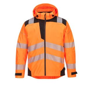 Portwest PW3 Hi Vis Extreme Rain Jacket S Orange/Blk