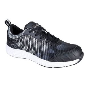 Portwest Steel Textile Trainer S1P FO SR 38 Blk/White