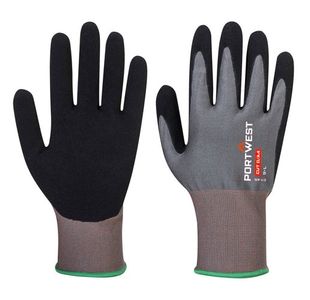 Portwest CT Cut D18 Nitrile Glove XL Gry/Blk (Pack of 12)