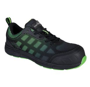 Portwest Composite Textile Trainer S1PS FO SR 48 Blk/Green