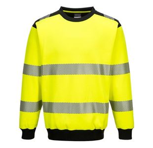 Portwest PW3 Hi Vis Sweatshirt 4XL Yellow/Blk