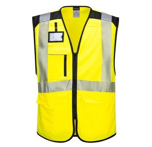 Portwest PW3 Hi Vis Executive Vest 3XL Yellow/Blk (Pack of 10)