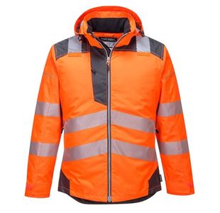Portwest PW3 Hi Vis Winter Jacket M Orange/Gry