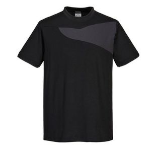 Portwest PW2 Cotton Comfort T-Shirt S/S 2XL Blk/Zoom Gry
