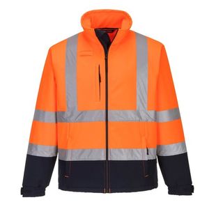 Portwest Hi Vis Contrast Softshell 3L XL Orange/Navy