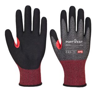 Portwest CS Cut F18 Nitrile Glove L Blk (Pack of 12)