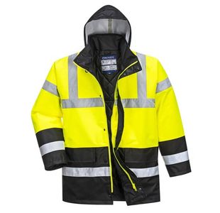 Portwest Hi Vis Contrast Winter Traffic Jacket XS Yellow/Blk
