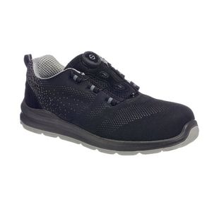 Portwest Portwest Compositelite Wire Lace Safety Trainer Knit S1P 43 Blk/Gry