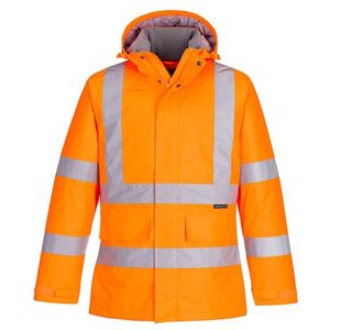 Portwest Eco Hi Vis Winter Jacket M Orange