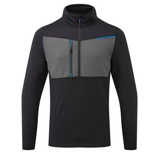 Portwest WX3 Half Zip Tech Fleece L Blk