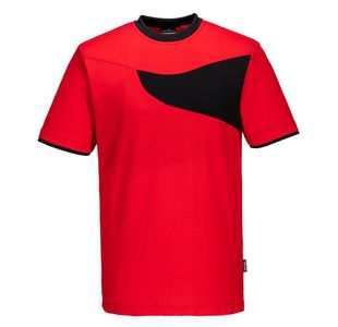 Portwest PW2 Cotton Comfort T-Shirt S/S S Red/Blk