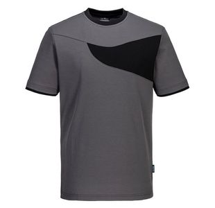 Portwest PW2 Cotton Comfort T-Shirt S/S 3XL Zoom Gry/Blk