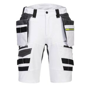 Portwest DX4 Detachable Holster Pocket Shorts 44 White