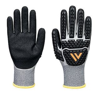 Portwest Impact F13 Nitrile Foam Waterproof Glove 1 Pair Grey/Black XS AP54G8RXS